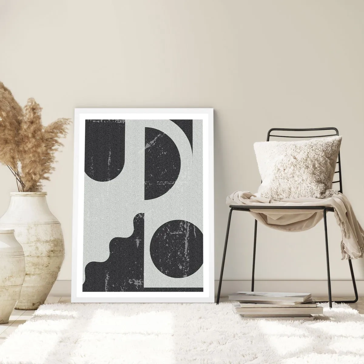 Póster en marco blanco - Composición arriba y abajo - 70x100 cm