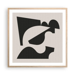 Póster en marco roble claro - Para automontaje - 60x60 cm