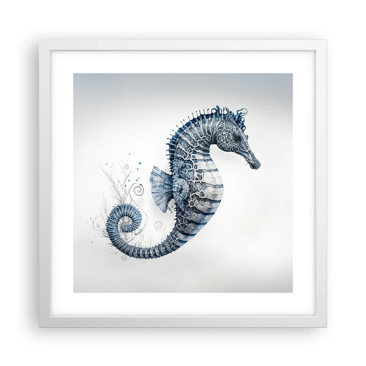 Póster en marco blanco - Una sutil broma de la naturaleza - 40x40 cm