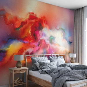 Fotomural Premium Canvas - Abstracción colorida con una composición dinámica. - 100x70cm - Cómo atrapar los sueños: el humo - Decoración de pared moderna para salón y dormitorio ARTTOR