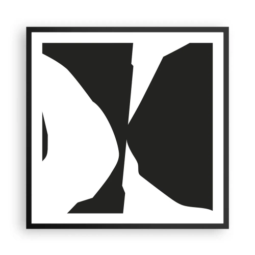 Póster en marco negro - Positivo-negativo - 60x60 cm