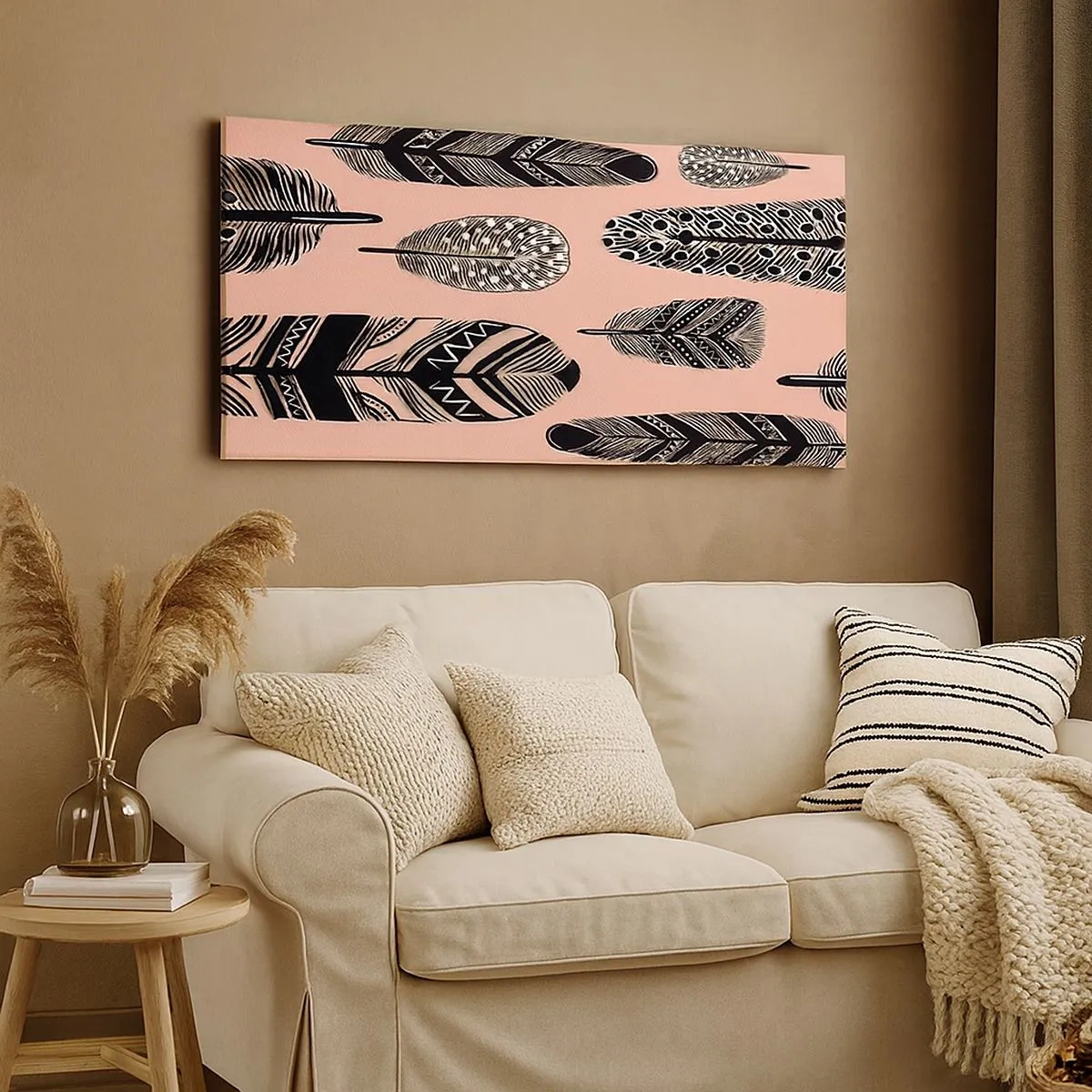 Cuadro sobre lienzo - Impresión de Imagen - Una colección india - 100x40 cm