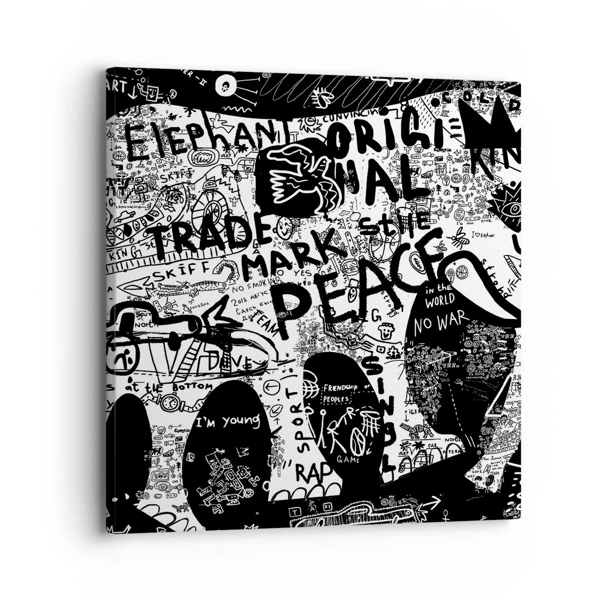 Cuadro sobre lienzo - Impresión de Imagen - El rico mundo de la calle - 30x30 cm