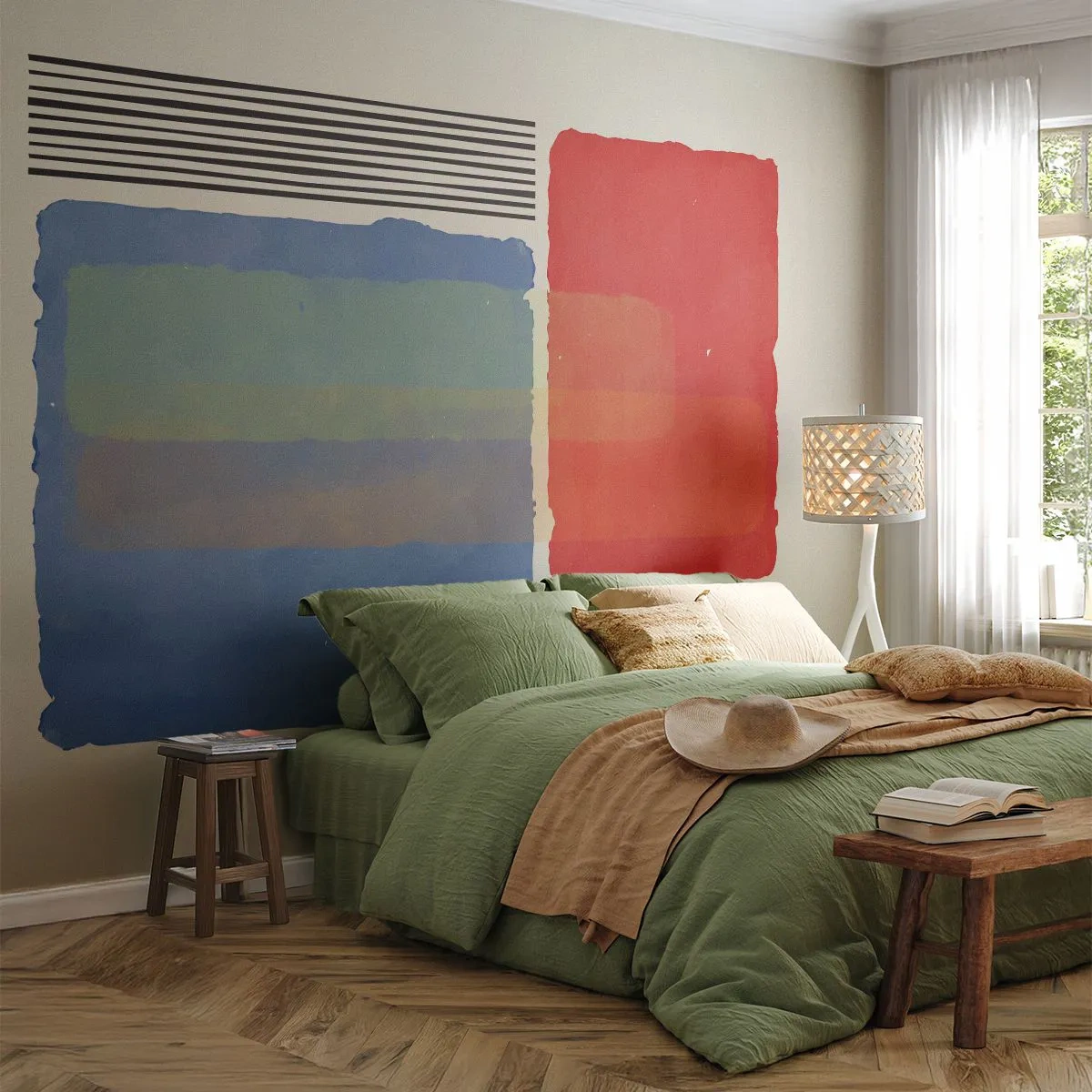 Fotomural Premium Sand - Espíritu y alma de la geometría - Abstracción, Pedazo, Arte Moderno. - 150x105 cm