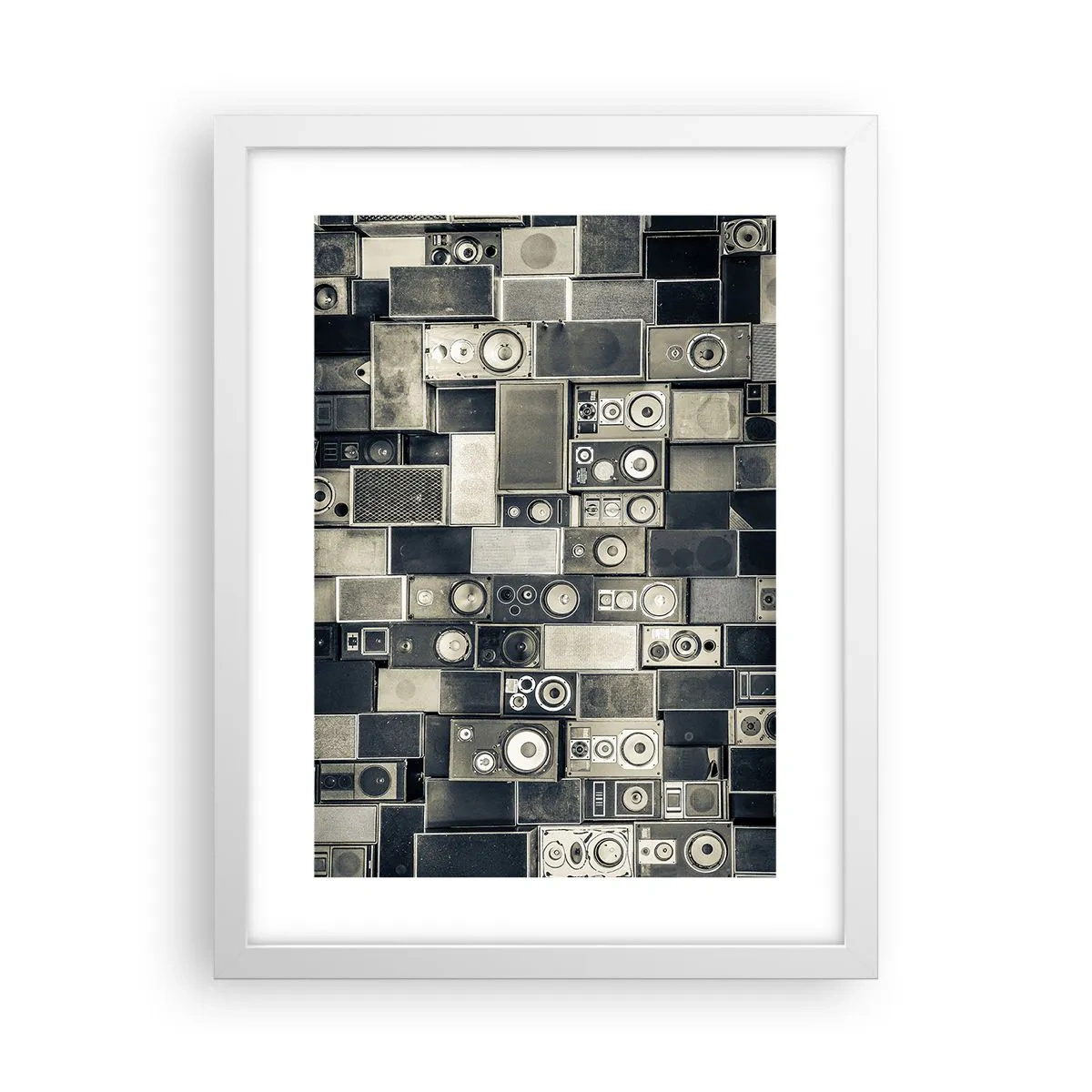 Póster en marco blanco - Y todo fluye - 30x40 cm