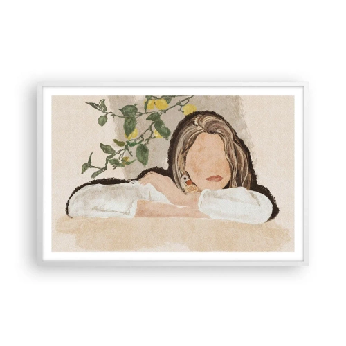 Póster en marco blanco - La belleza del sur - 91x61 cm