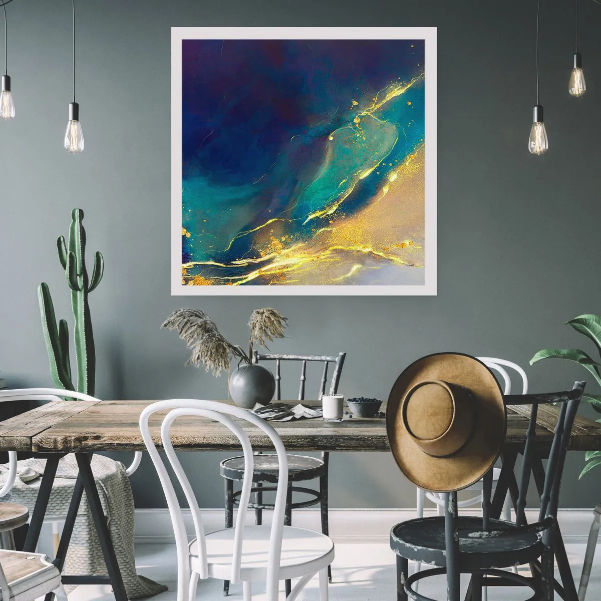 Póster - Inundación dorada - 60x60 cm