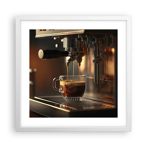 Póster en marco blanco - Un brebaje sensual - 40x40 cm