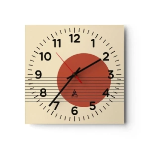 Reloj de pared - Reloj de vidrio - Cruzando el círculo - 30x30 cm