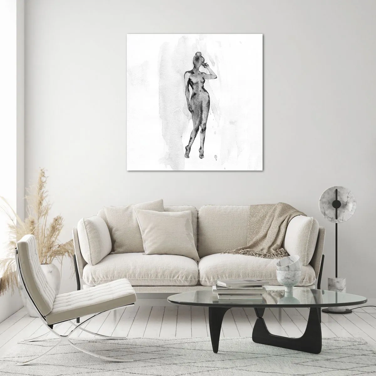 Cuadro sobre vidrio - Impresiones sobre Vidrio - Un estudio sobre el ideal de feminidad - 30x30 cm