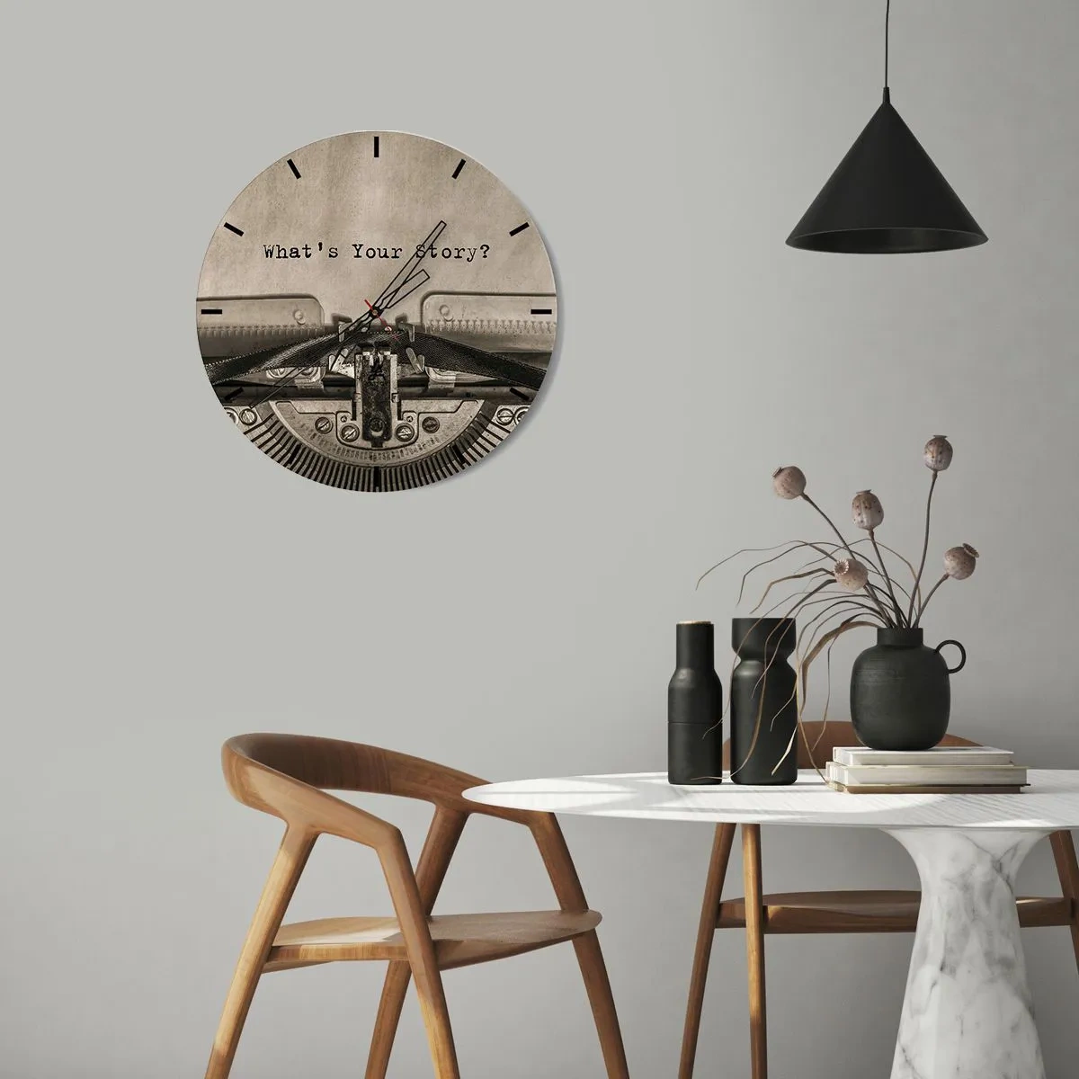 Reloj de pared - Reloj de vidrio - Solo espero una respuesta - 30x30 cm