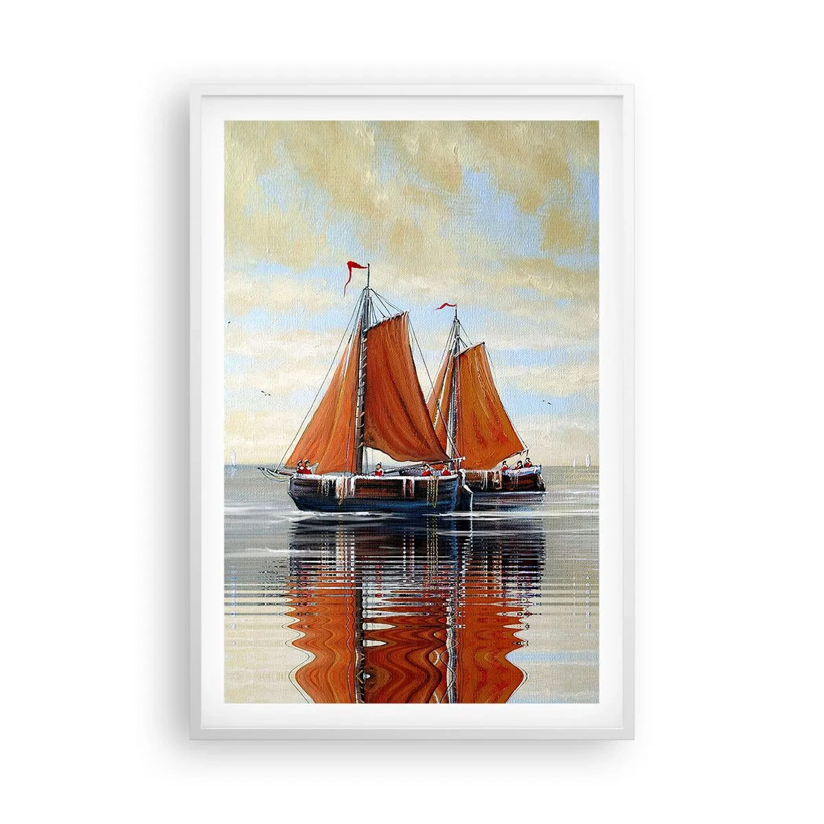 Póster en marco blanco - Navega, marinero.... - 61x91 cm