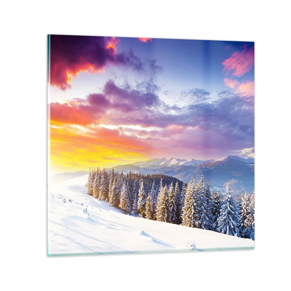 Cuadro sobre vidrio - Impresiones sobre Vidrio - Día blanco - 30x30 cm