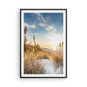 Póster en marco negro - Playa del norte - 61x91 cm