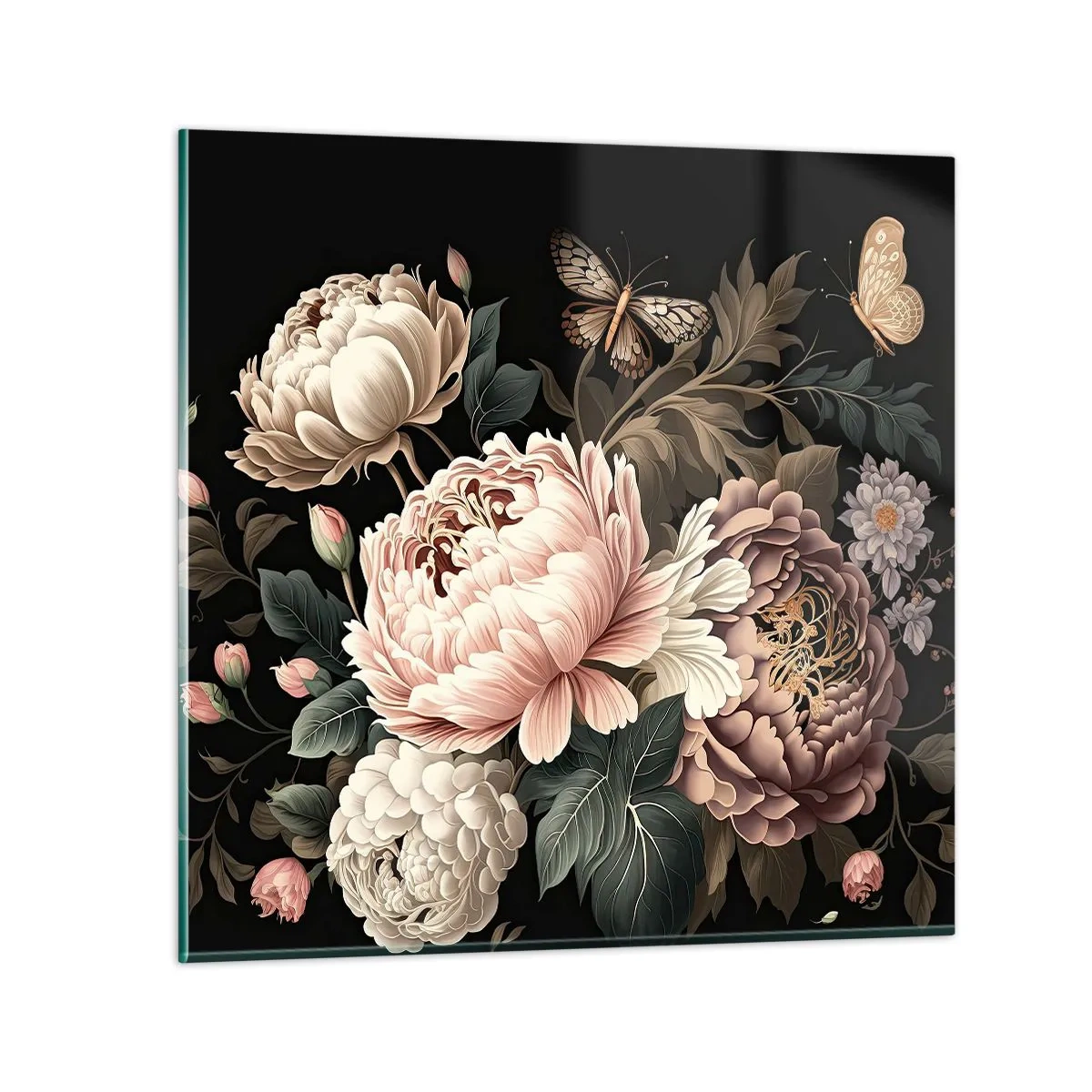 Cuadro sobre vidrio - Impresiones sobre Vidrio - En estilo barroco - 70x70 cm