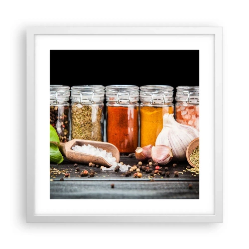 Póster en marco blanco - Para que la vida sepa bien - 40x40 cm