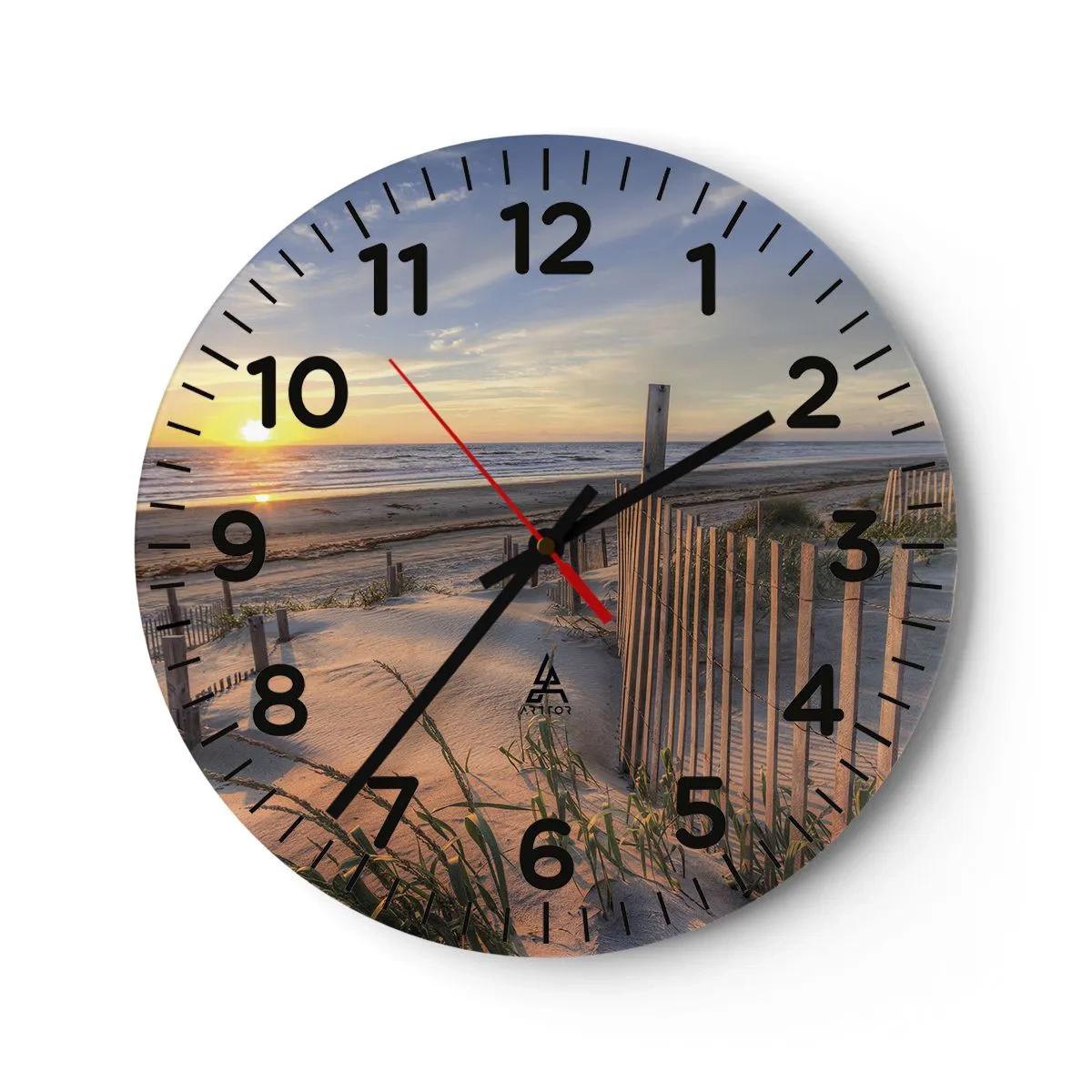 Reloj de pared - Reloj de vidrio - El resplandor y la sombra del viento - 40x40 cm