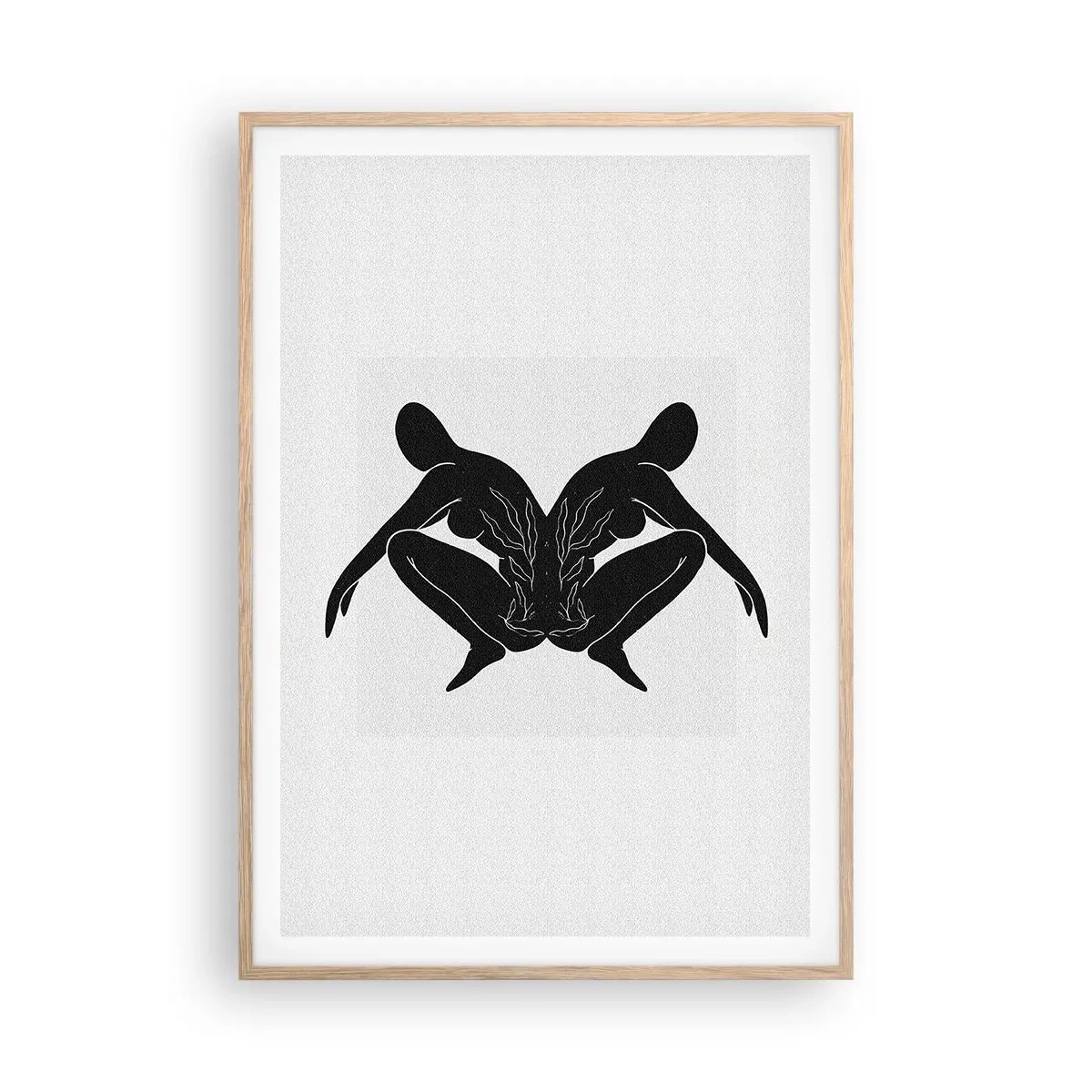 Póster en marco roble claro - Un alma compartida - 70x100 cm