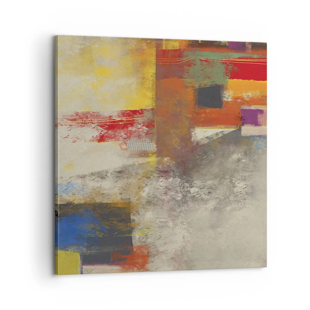 Cuadro sobre lienzo - Impresión de Imagen - Geometría de color - 60x60 cm