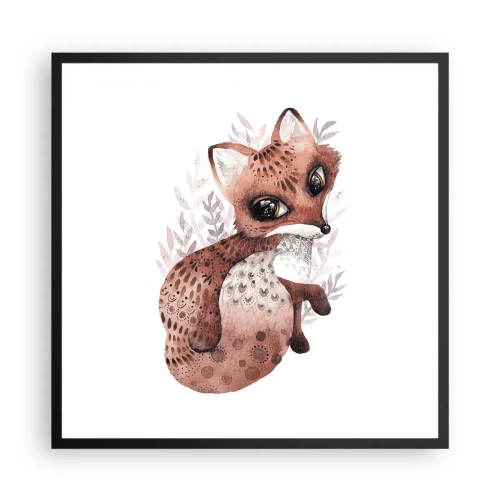 Póster en marco negro - Dulzura y amor - 60x60 cm
