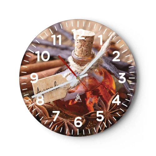 Reloj de pared - Reloj de vidrio - Hacia la unidad del cuerpo y el espíritu - 40x40 cm
