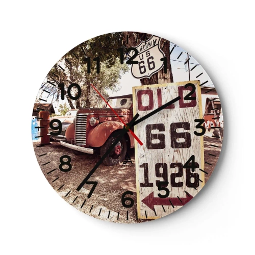 Reloj de pared - Reloj de vidrio - Una leyenda de la América profunda - 40x40 cm