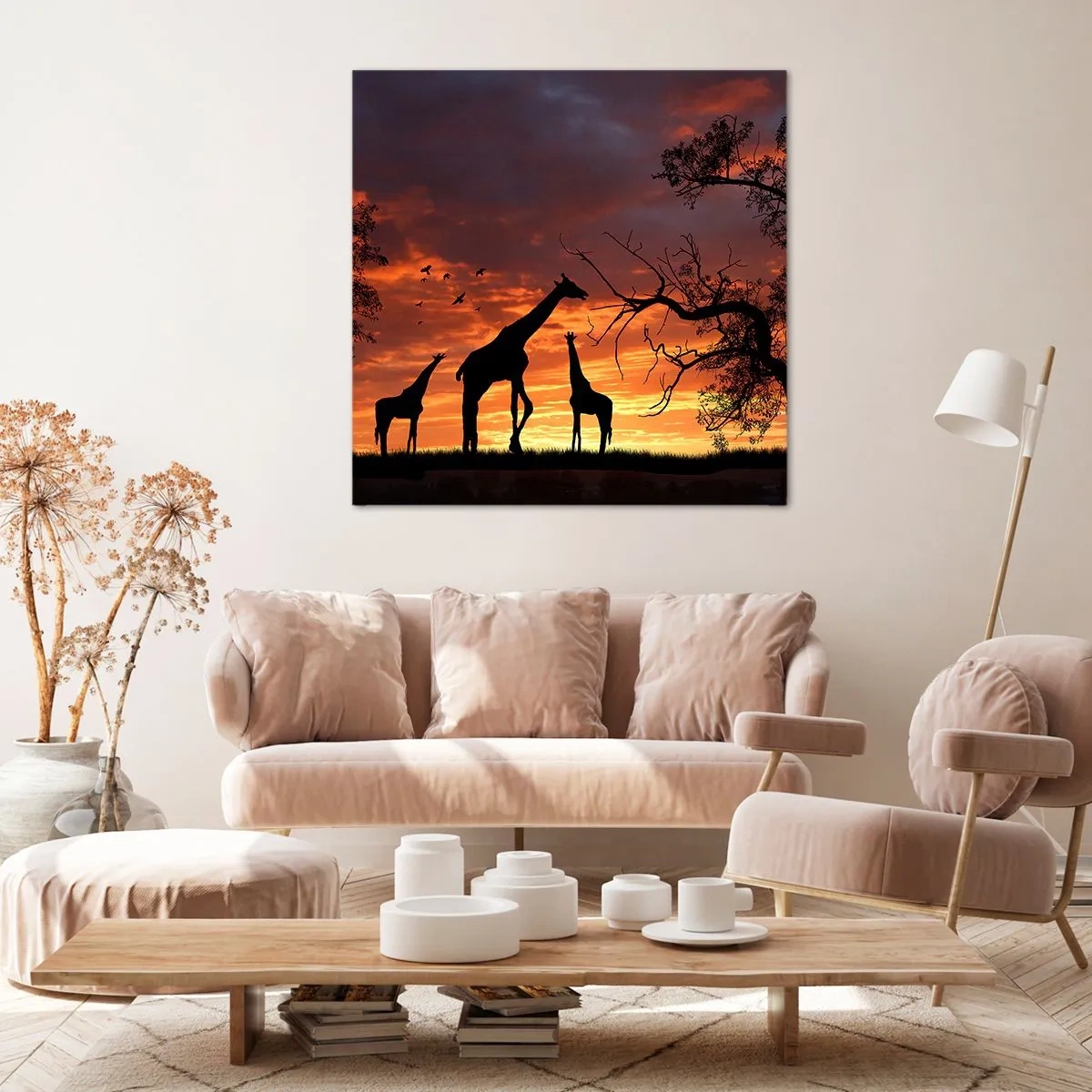 Cuadro sobre lienzo - Impresión de Imagen - Una pequeña cena con tus seres queridos - 50x50 cm