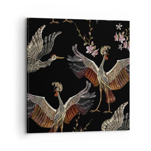 Cuadro sobre lienzo - Impresión de Imagen - Aves de cuento de hadas - 70x70 cm