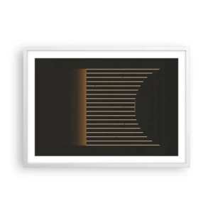 Póster en marco blanco - Explorar la oscuridad - 70x50 cm