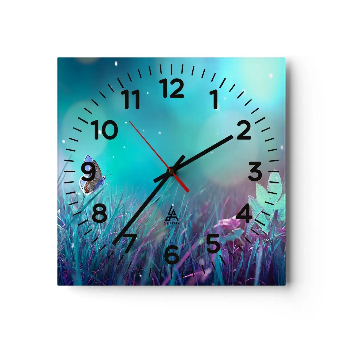 Reloj de pared - Reloj de vidrio - La vida secreta de un prado - 30x30 cm