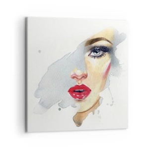 Cuadro sobre lienzo - Impresión de Imagen - Reflejo en una gota de agua - 50x50 cm