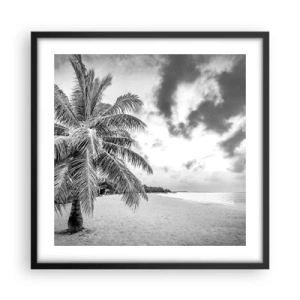 Póster en marco negro - Anhelo de soledad.... - 50x50 cm