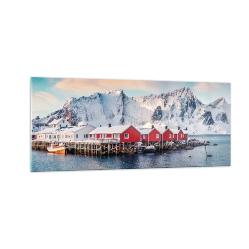 Cuadro sobre vidrio - Impresiones sobre Vidrio - Un retiro en el norte - 100x40 cm