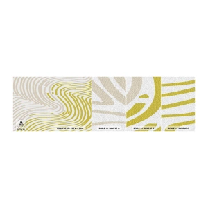 Muestra de fotomural autoadhesivo Deluxe Sticker - Composición curvada - Minimalismo, Pedazo, Brillante - 100x30 cm