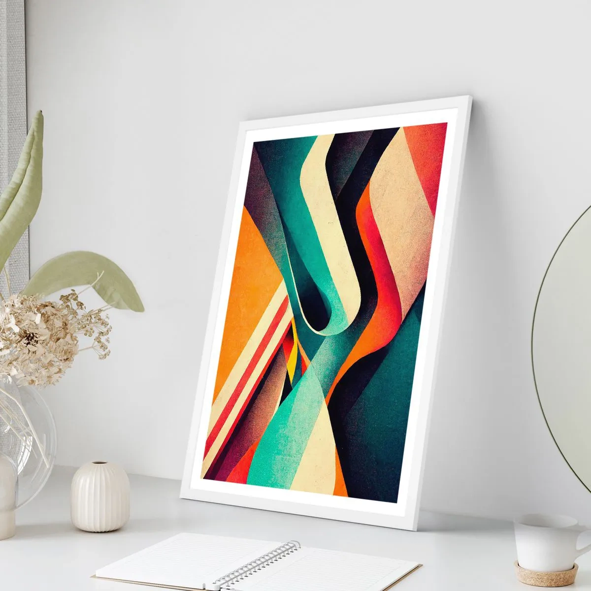 Póster en marco blanco - Composición intensa - 70x100 cm