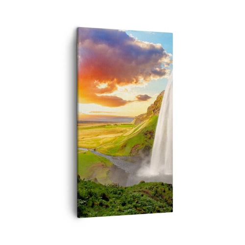 Cuadro sobre lienzo - Impresión de Imagen - La plenitud del verano islandés - 45x80 cm