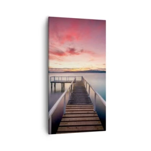 Cuadro sobre lienzo - Impresión de Imagen - La suave llama del atardecer - 55x100 cm