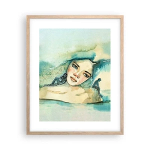 Póster en marco roble claro - ¿Soy azul? - 40x50 cm