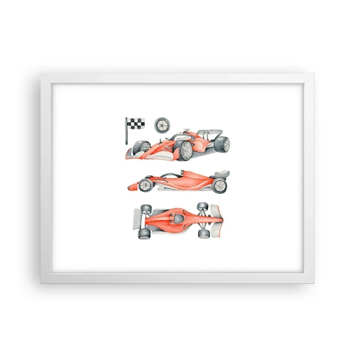 Póster en marco blanco - Para alcanzar un sueño - 40x30 cm