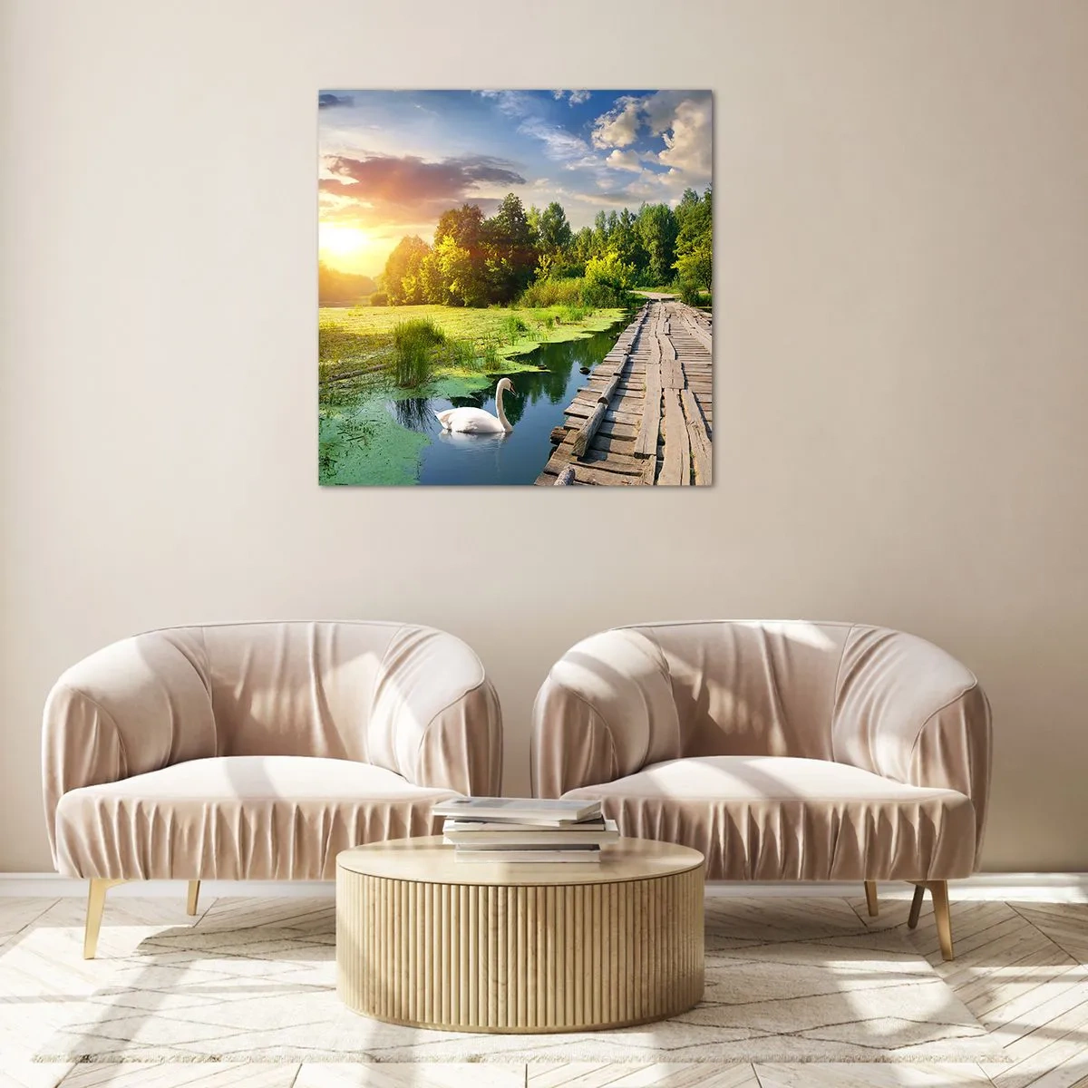 Cuadro sobre vidrio - Impresiones sobre Vidrio - Verano, verano en todas partes - 50x50 cm