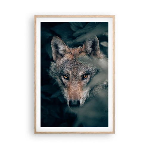 Póster en marco roble claro - Cazador - 61x91 cm