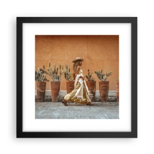 Póster en marco negro - Estilo hippie - 30x30 cm