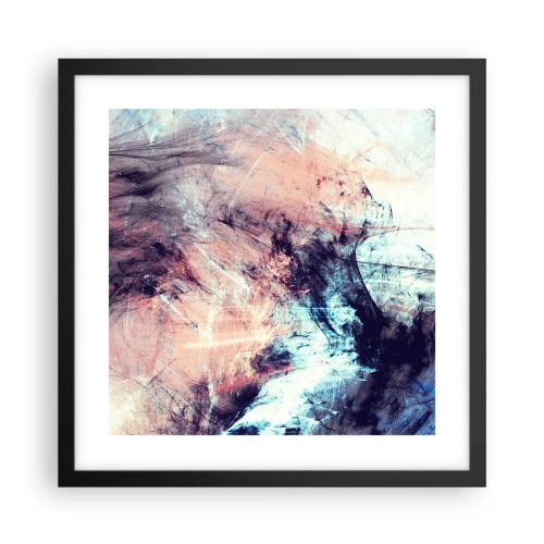 Póster en marco negro - Siente el viento - 40x40 cm