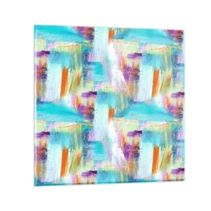 Cuadro sobre vidrio - Impresiones sobre Vidrio - Un alegre traductor de garabatos - 30x30 cm