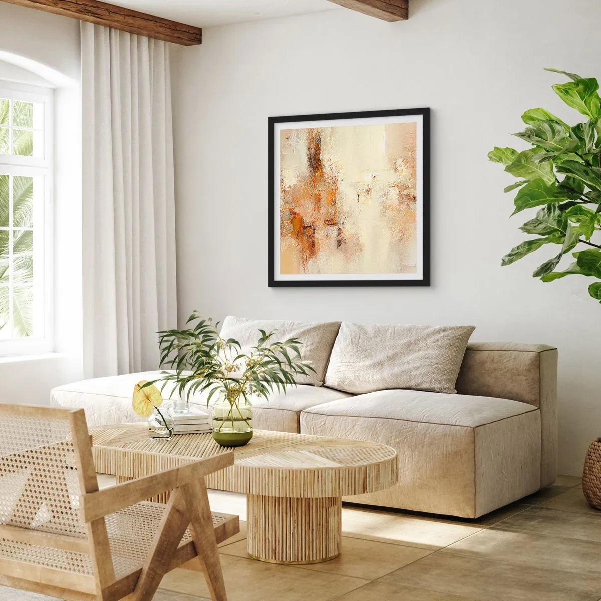 Póster en marco negro - El alma del ámbar - 50x50 cm