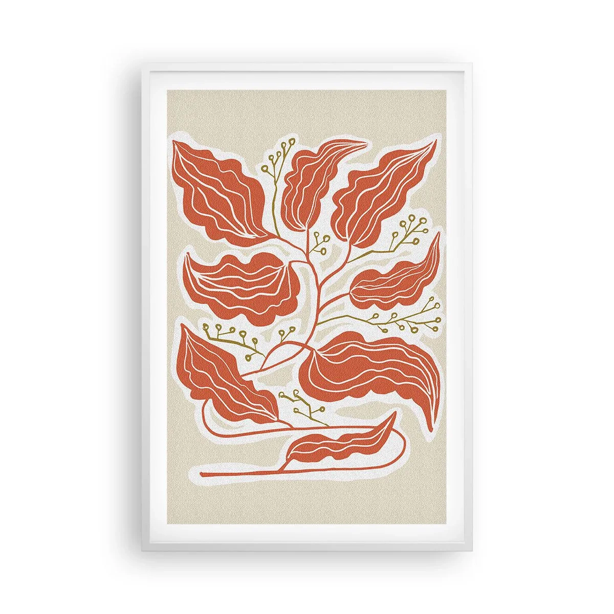 Póster en marco blanco - Folk y coral - 61x91 cm