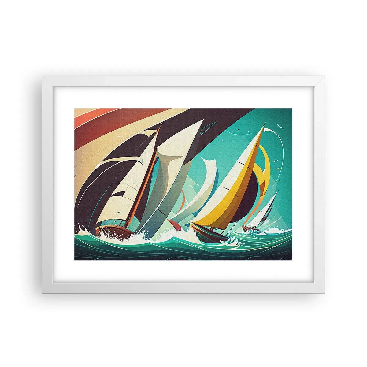 Póster en marco blanco - Afrontar los elementos - 40x30 cm