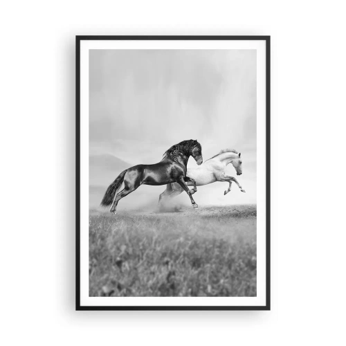 Póster en marco negro - Ángeles y demonios - 70x100 cm