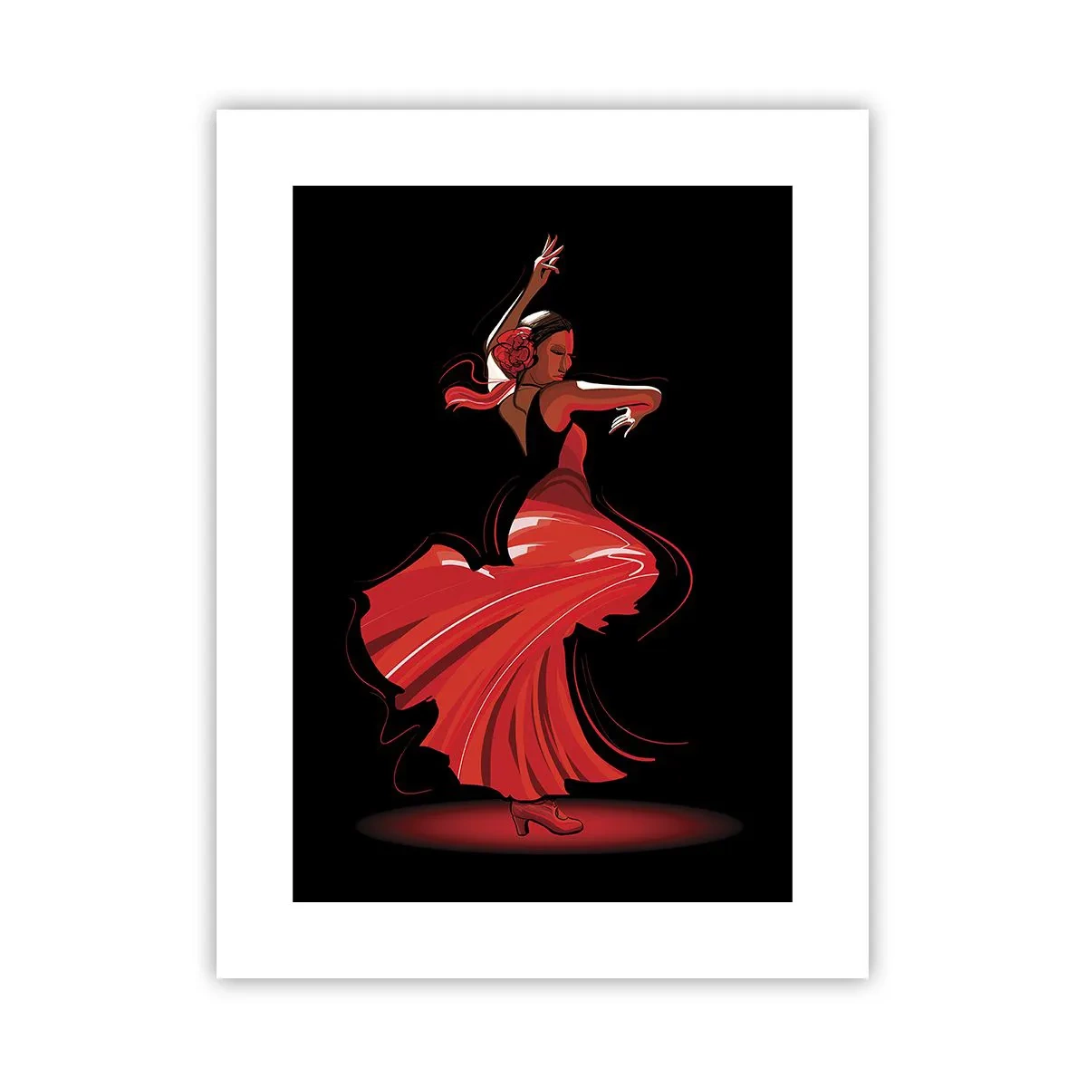 Póster - El espíritu ardiente del flamenco - 30x40 cm