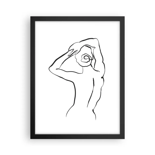 Póster en marco negro - Pose matinal - 30x40 cm
